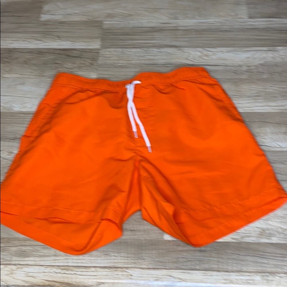 F21: Orange Swim Shorts